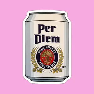 Per Diem Stickers, BLUECOLLAR Beer Money Sticker, Per Diem (BLUECOLLAR Beer Money) Sticker, Hard Hat Sticker, Lineman Sticker