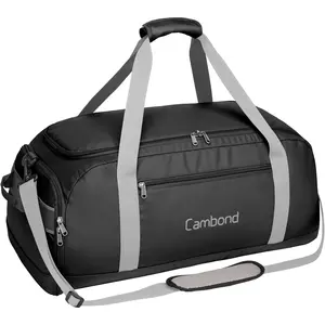 Travel Duffel Bags with Shoe Compartment, CAMBOND Foldable Weekend Bag for Men Women, Airport Luggage Checked Bag, Sports Gym Bag