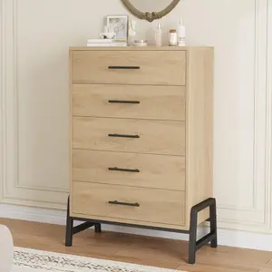 Tall 6-Drawer Entryway Storage Cabinet - Spacious Multi-Drawer Storage Cabinet - Freestanding Tall Wooden Hallway Chest - Modern Entryway Organizer - Compact Design for Bedroom, Living Room, Office, Natural Oak air sofa pay less home goods