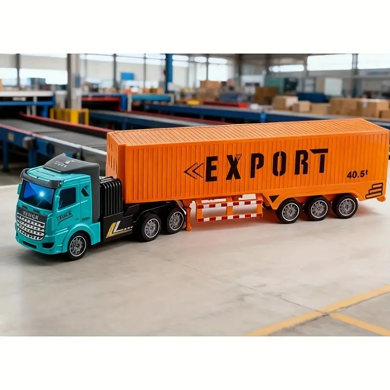 Remote Control Container Truck Toy, Container Transport Truck Remote Control Toy Car, Children's Boys' Car Toy Gift, Holiday Gift Kids with Camera and Telescope