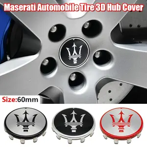 4pcs 60mm Abs Wheel HUB Center Caps, Integrated Wheel Cover Replacement Parts, Fits Maserati Granturismo Levante Ghibli Gran Gc Cabrio Gt Quattroporte