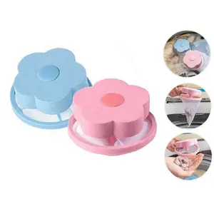 2 Piece Reusable Laundry Lint & Pet Hair Remover - Floating Mesh Bag Catcher