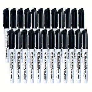 Dry Erase Marker Pen, 12/24pcs Fine Tip Whiteboard Marker Pen, black Marker Pen for Classroom, Office, Home, School, Christmas, Halloween, Fine Tip Markers