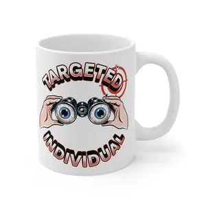 Targeted Individual Mug — Novelty Binoculars Design Coffee Cup