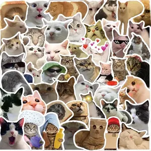 Cute RANDOM MEME STICKER Set – Funny Cartoon & Animal Characters for Notebook, Bag, or Gift