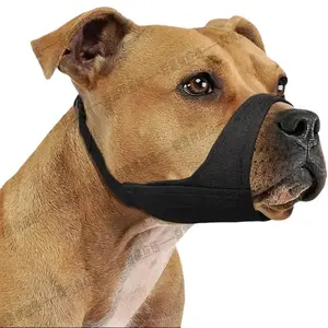Adjustable Dog Muzzle Anti-Bite Anti-Bark Anti-Choking Pet Mouth Guard for Small to Medium Dogs Soft Breathable Fabric Dual Adjustable Straps Universal Compatibility