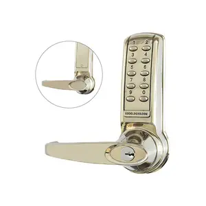 Codelocks CL4210 Electronic Security Door Combination Lock, Brushed Steel Tubular Latchbolt with Optional Latch Backset, Door Locks for Enhanced Security, Security Lock