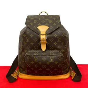 Pre-owned Louis Vuitton Canvas Tote Bags Montsouris Monogram Leather Backpack