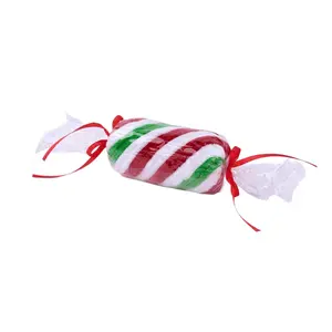 11.375"L x 2.375" Peppermint Stick In White/Red/Bright Green