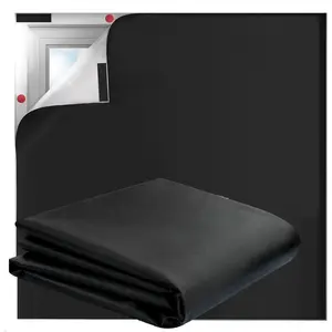 79x57 inch Blackout Curtains, Black Out Window Cover, Portable Window Shade Blinds No Drill for Bedroom, RV, , Media Room