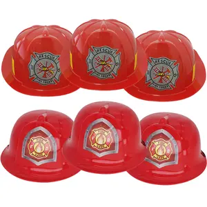 1/3count Firefighter Helmet Firetruck Themed Party Plastic Hat Dress Up Helmet Accessories Kids Firefighter Birthday Party Favors