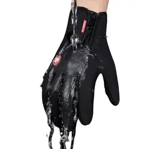 Winter  Touch Screen Riding Motorcycle Sliding Waterproof Sports  With Fleece - Blue, Purple, Black, Orange (M, L, XL) thermal gloves