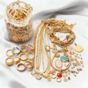 Aria Jewels Random 1/10/30/50 Pcs Women's Jewelry - Soft and Elegant Collection of Rings, Bracelets, Necklaces, Earrings and Anklets, Fits Daily Wear to Festival Weddings, Easy to Pair for Timeless Charm, Heartfelt Gift for Girlfriend on Ho