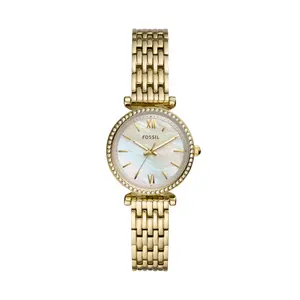 Fossil Women's Carlie Mini Three-Hand, Gold-Tone Stainless Steel Watch
