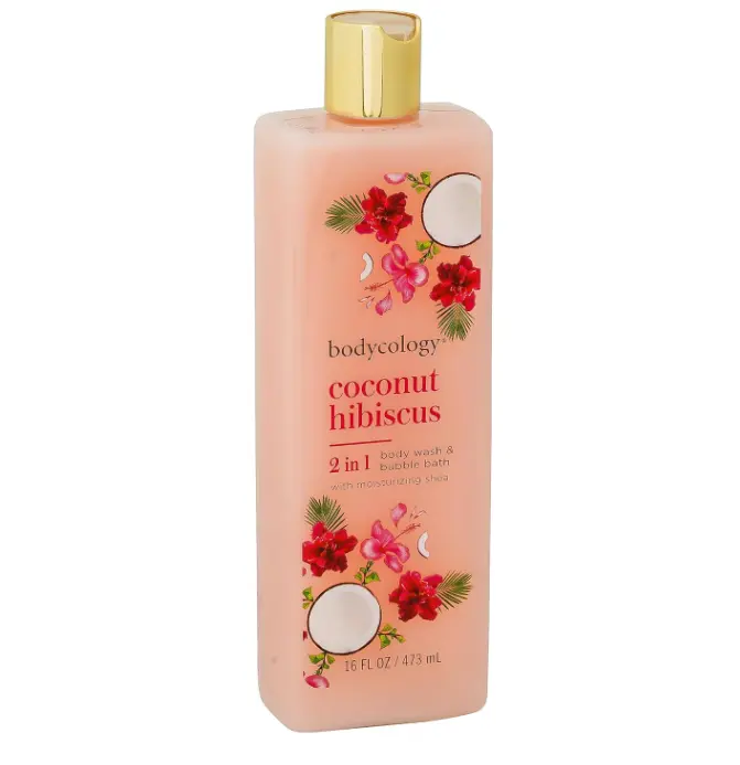 Bodycology Coconut Hibiscus Moisturizing Body Wash for Women, 16 Ounce
