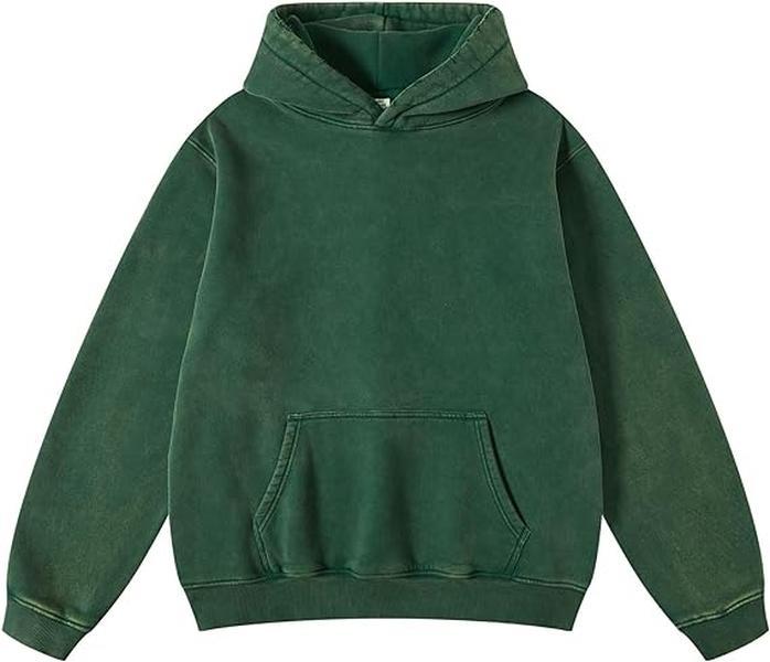 FAIABLE Unisex Hoodies Pullover Oversized Hoodie Plush Fleece Hooded Sweatshirt Vintage Heavyweight Hoodie Cotton Big an