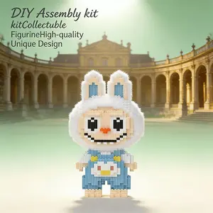 Cure Rabbit 3D Puzzle Building Blocks Decoration Figurine, Bookshelf Home Office Cabinet Decor, Party Living Room TV Stand Display Gift