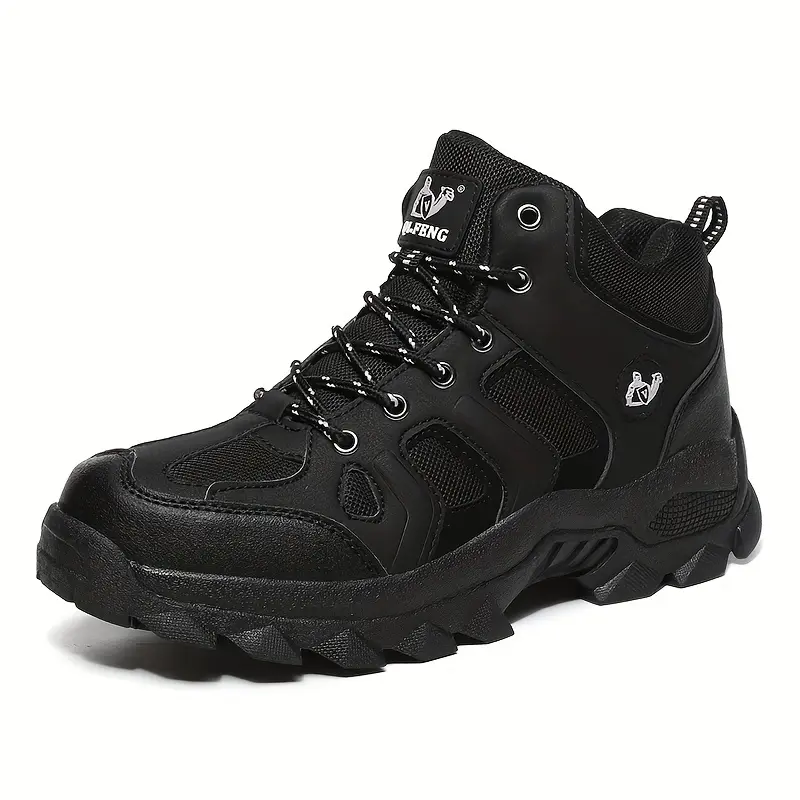 Comfy Anti-Skid High Top Hiking Shoes for Plus Size Men - Lace Up for Hunting, Camping, and Trekking - Durable