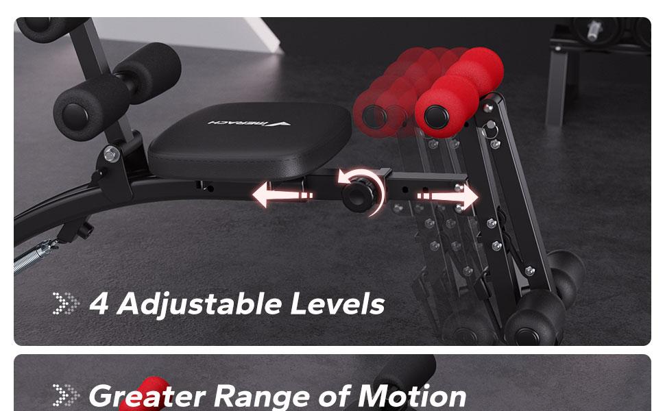MERACH Multi-Functional Adjustable Ab Machine Workout Bench Sit Up Machine Push Up Exercise Chair for Home Gym SpringStatements