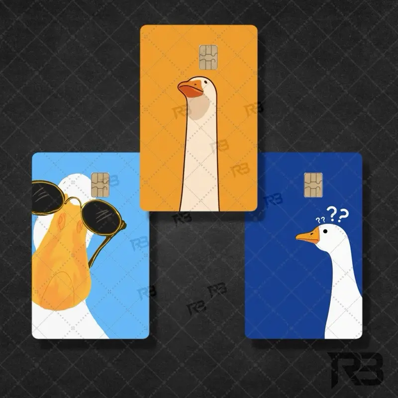 Funny Duck Attitude Memes Sticker Cover for Debit Card or Credit Card