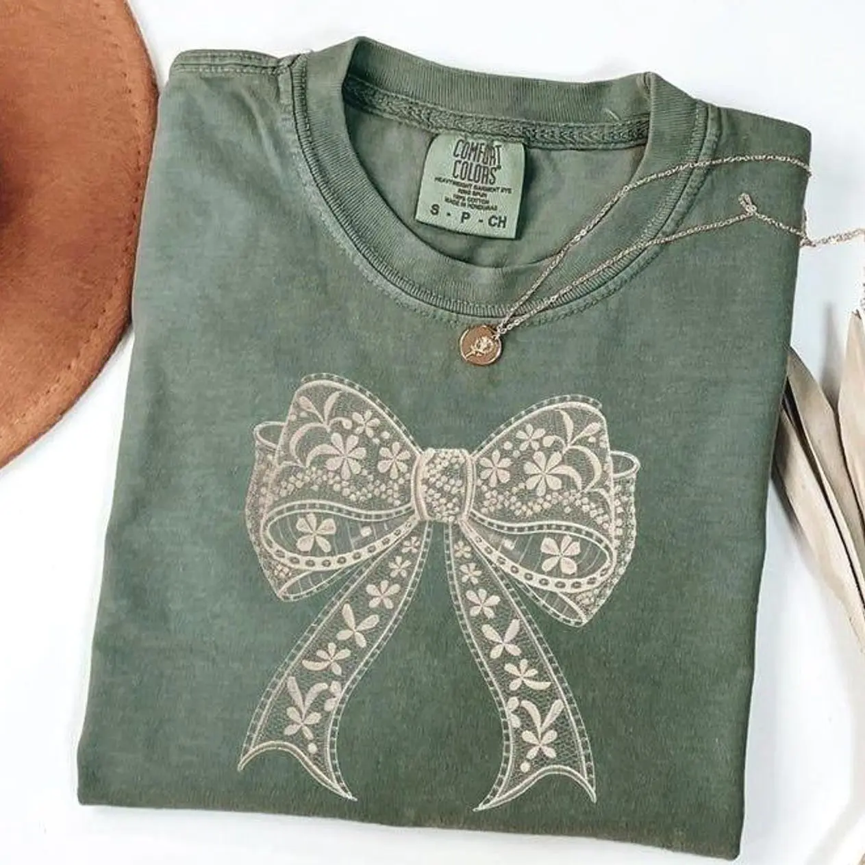 Comfort Colors Coquette Lace Bow TShirt, Comfort Colors Cute Bow T-shirt, Lovely Gift for Women, Cute Mother Gift, Mother Day Gift