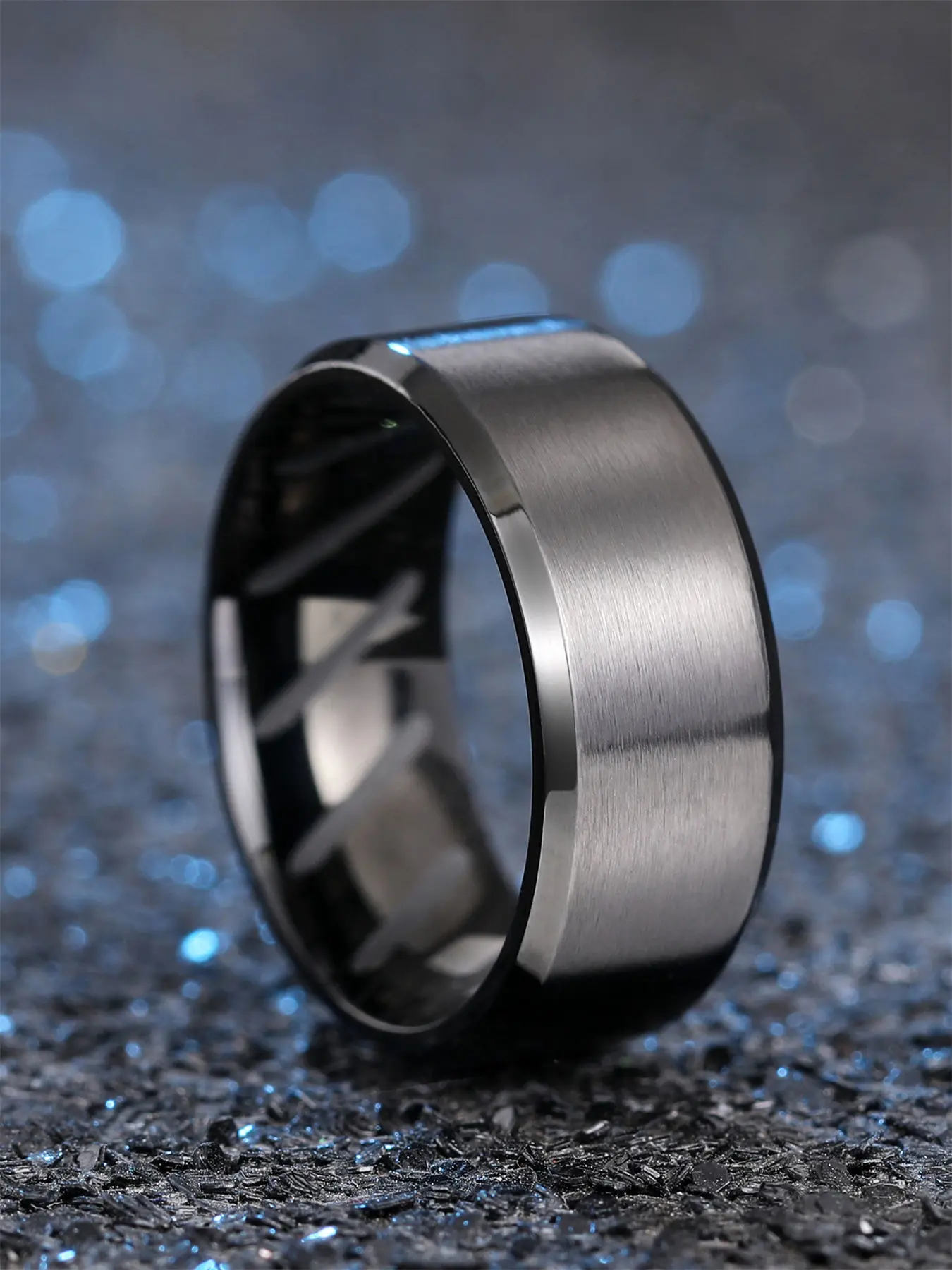 1 Pc Fashion Men's Stainless Steel Exquisite Trendy Cocktail Ring Jewelry Rings For Men Party Accessories Jewelry Gift