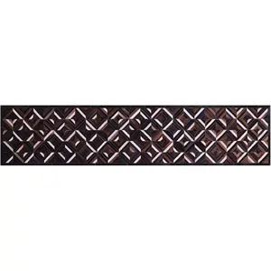 2' 6" X 12' 0" Brown Natural Cowhide Hand Stitched Runner Rug - C5809
