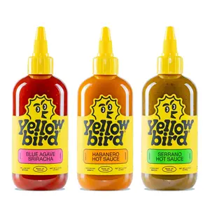 Yellowbird Classic Hot Sauce Variety Set 9.8 oz Pantry Size | Sriracha + Serrano + Habanero (3 Flavors | Made in Texas)