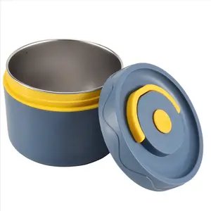 Food Warm Lunch Container,Stainless Steel Thermal Lunch Container Portable Thermal Bento Box Food Container Blue C