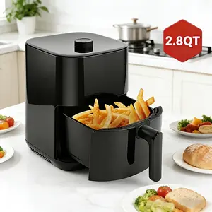 【SUMNEWSHOP】Upgraded Air Fryer, Compact 2.8Qt Basket Air Fryer with Baking Pan, Air Fry, Bake, Roast, Broil in Minutes (2.8 QT, (Touch Series)), Kitchen Additions, Toaster Oven, Deep Fryer, Oven