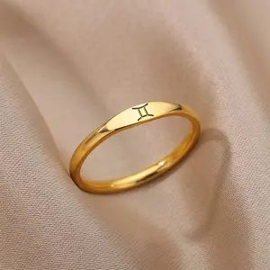 Stainless Steel Zodiac Ring