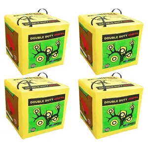 Morrell Double Duty 450 FPS 4 Sided Cube Field Point Archery Bag Target, 4 Pack