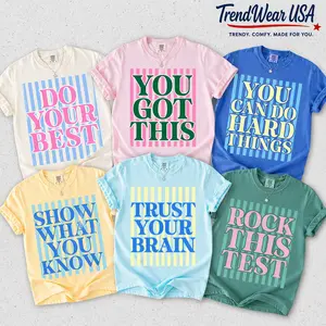 Custom Test Day Shirt Comfort Colors, Matching State Testing Shirts, Teacher Team TShirts, Cute School Testing Day Tee, Testing Coordinator Shirt - TrendWear USA