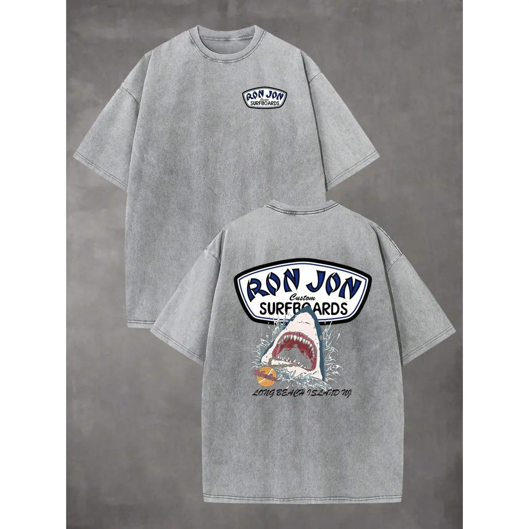 Motion Range Unisex Ron Jon Surfboards Shark Graphic Washed Tee |     100% Premium Cotton |     Oversized Relaxed Fit |     Retro Beach Surf Aesthetic |     Trendy Summer Vacation Top gift shirts men clothing tv show white soulja boy outfit 67