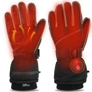 Heated Gloves, Winter Gloves For Men Women Rechargeable Heated Gloves With 2Packs 7.4V 2700mAh Battery, Waterproof Thermal Warm Gloves For Cold Winter With Auto Sensor Switch For Skiing, Hunting, Cycling