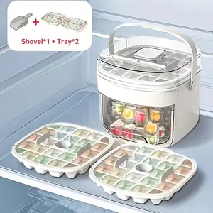 Double-Layer Quick Freeze Ice Tray Set, One-Click Demolding Large Capacity Ice Cube Maker, Food Grade Material, Ideal for Cold Drinks & Juices, Home Bar Accessories