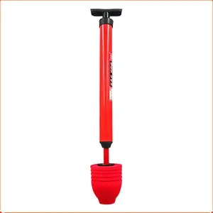 Stainless Steel Toilet Plunger Heavy Duty Drain Unclogger For Bathroom Sinks Bathtubs & Kitchen Pipes Eco-Friendly Flexible Design Rust-Proof Scratch-Free Rubber Head 4 Interchangeable Heads