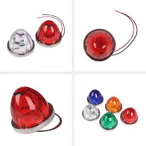 Super Bright LED Clearance Lights Waterproof Side Marker Lights for Trucks Trailers Semi RVs Boats Amber Red Universal Mounting Kit Long Lasting