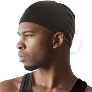 Titan Real Fit Spandex Cap for Comfort and Secure Fit, Ultra Stretch Dome, Breathable One Size Black Cap