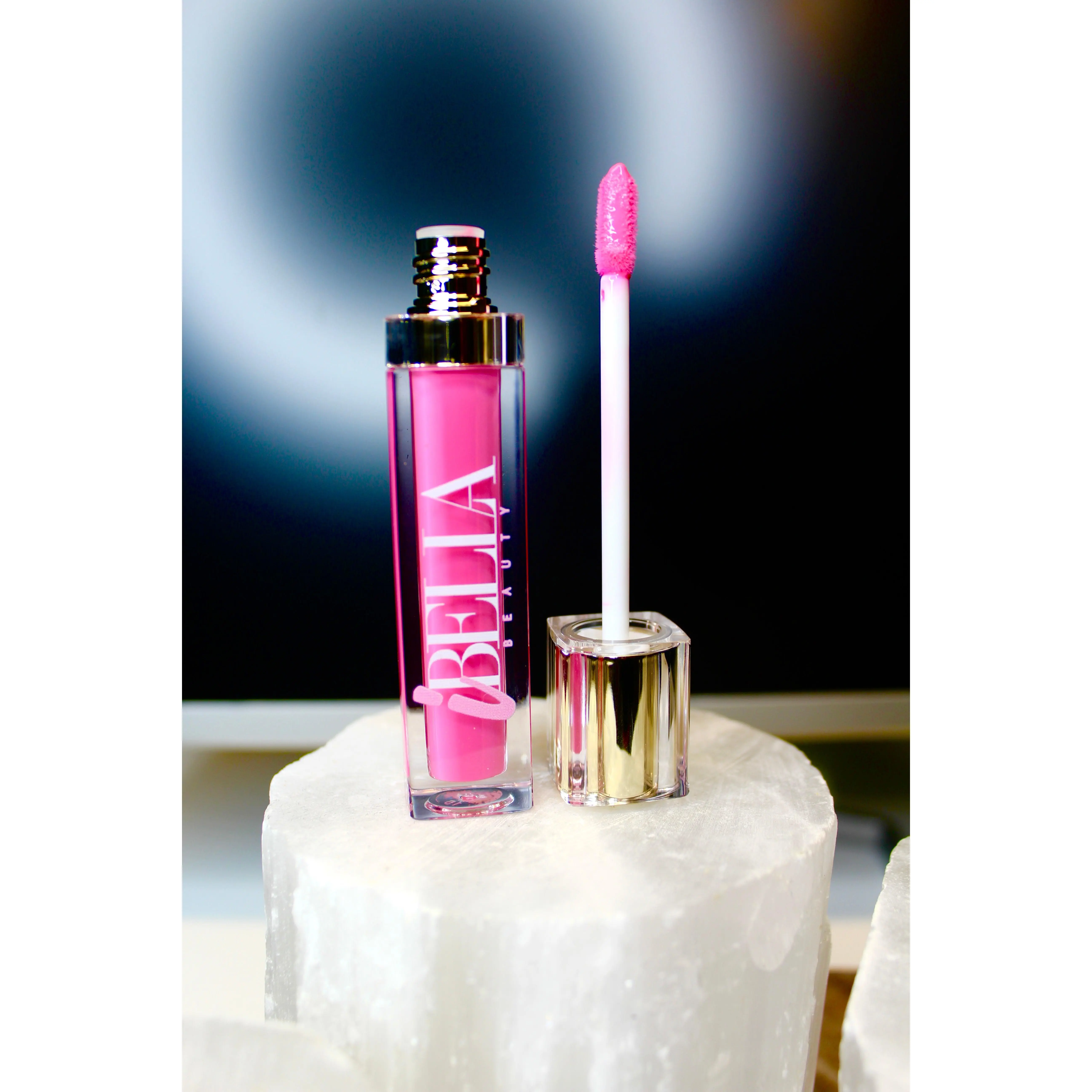 iBella Beauty Barbie Pink Creme Gloss - Long Lasting, Lightweight, Non-Sticky Lipgloss with Vitamin E - Vegan & Cruelty Free Makeup