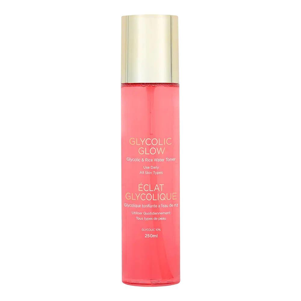 Glycolic & Rice Water Toner 250ml Rejuvenating Skincare Skin Repair Radiant