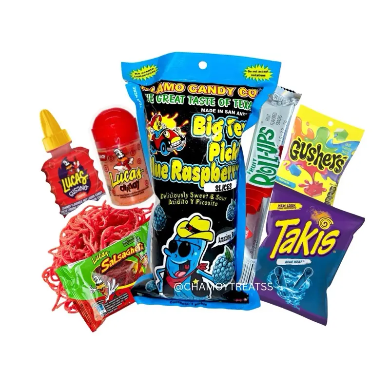 Sliced Blue Raspberry Pickle Kit - Takis candy
