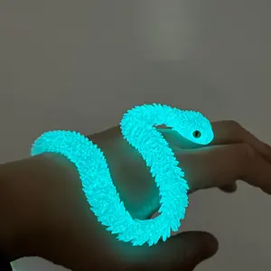 Glow-in-the-Dark Snake Ornament Game Fantasy Figure Model Set, Durable Plastic Car Interior Decor Accessory Model Collectible and Toy, Home Indoor Decorative Craft. Easter Holiday Themed Decoration, Colorful Car Display Ornament, Office Desktop