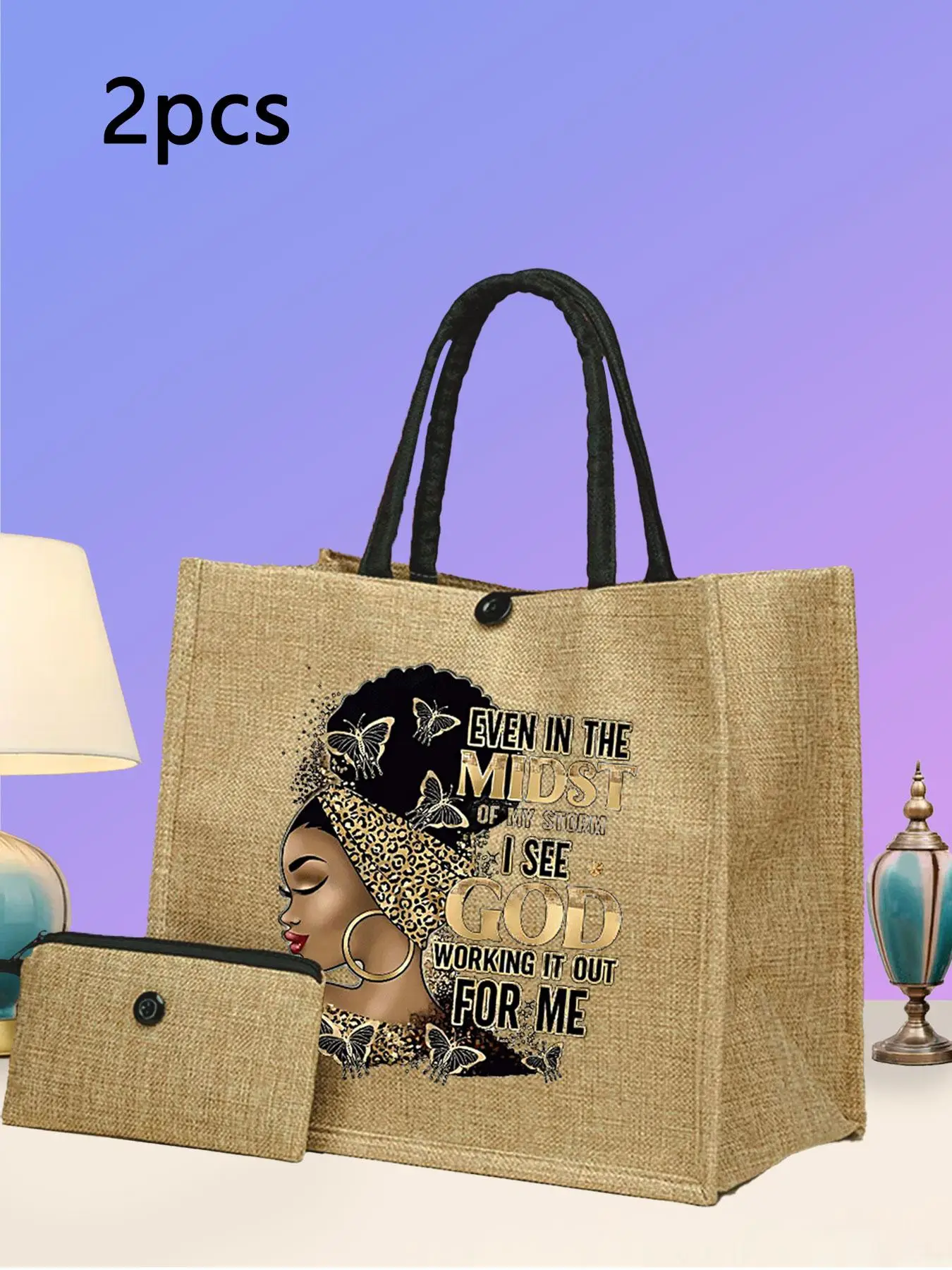 Summer Fashion Letter Pattern Tote Bags for School & Clutch Bag, Beach Essentials, Large Work Bags with Small Zipper Bag, Commuter Tote Bag for Women,