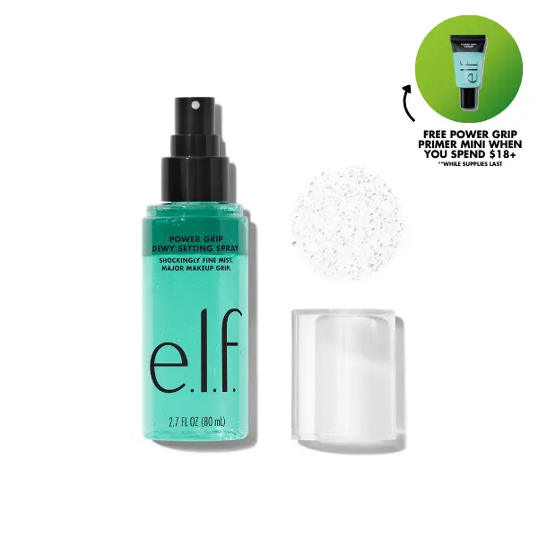 e.l.f. Power Grip Dewy Setting Spray - Bi-Phase Long-Lasting Makeup Spray, 5% Aloe + Hyaluronic Acid, Fine Mist, Non-Sticky 27.7 oz (80 mL) e.l.f. Power Grip Dewy Setting Spray - Bi-Phase Long-Lasting Makeup Spray, 5% Aloe + Hyaluronic Acid, Fine Mist, Non-Sticky 27.7 oz (80 mL)