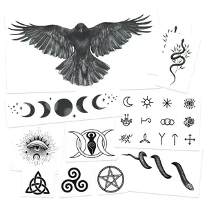 Wiccan Witch Temporary Tattoos / Halloween Costume Tattoos / Cosplay Kits / Good Witch