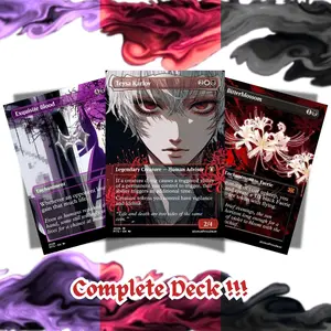 Tokyo Ghoul MTG Proxy Anime Commander Deck - Dark City Blood Ghoul Kagune Masked Horror Sacrifice Full Deck Custom Gift