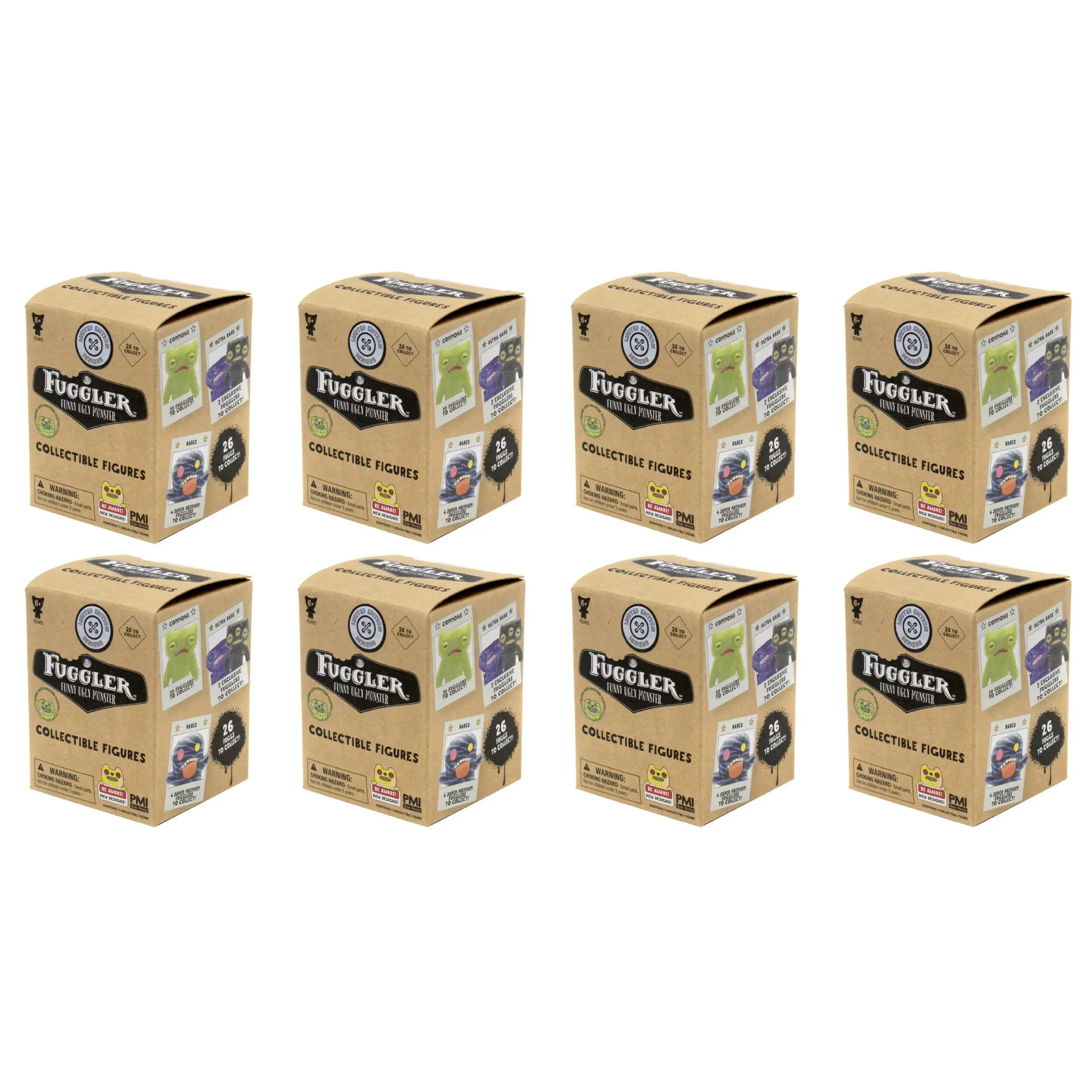 Pack of 8 Zuru Fuggler Mystery Collectible Mini Figures Limited Edition Designs