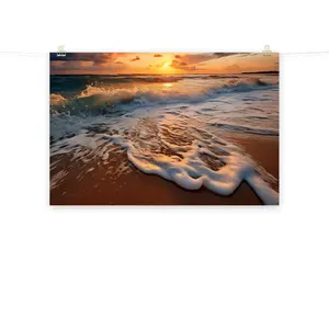 California Dreamin' Realism Painting Digital Artwork Unframed Art Print by Melissa Fague Coastal Sunset Landscape Wall Art for Living Room, Bedroom, Hallway