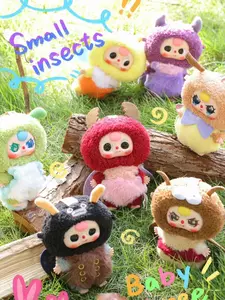 B16-Baby three-Elf Plush blind Box（4 hair colors- 6 expressios- 6 facial doodles ）